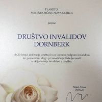 DI Dornberk: na slavnostni seji mesta Nova Gorica prijeli priznanje